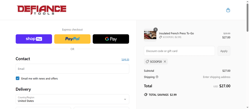 Defiance Tools Discount - 20% Off on Outdoor Gear